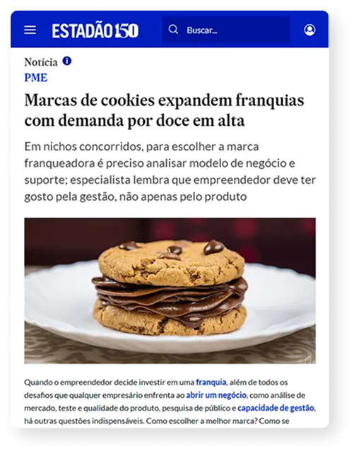 American Cookies destaque no Estadão