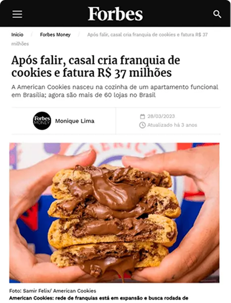 American Cookies destaque na Forbes