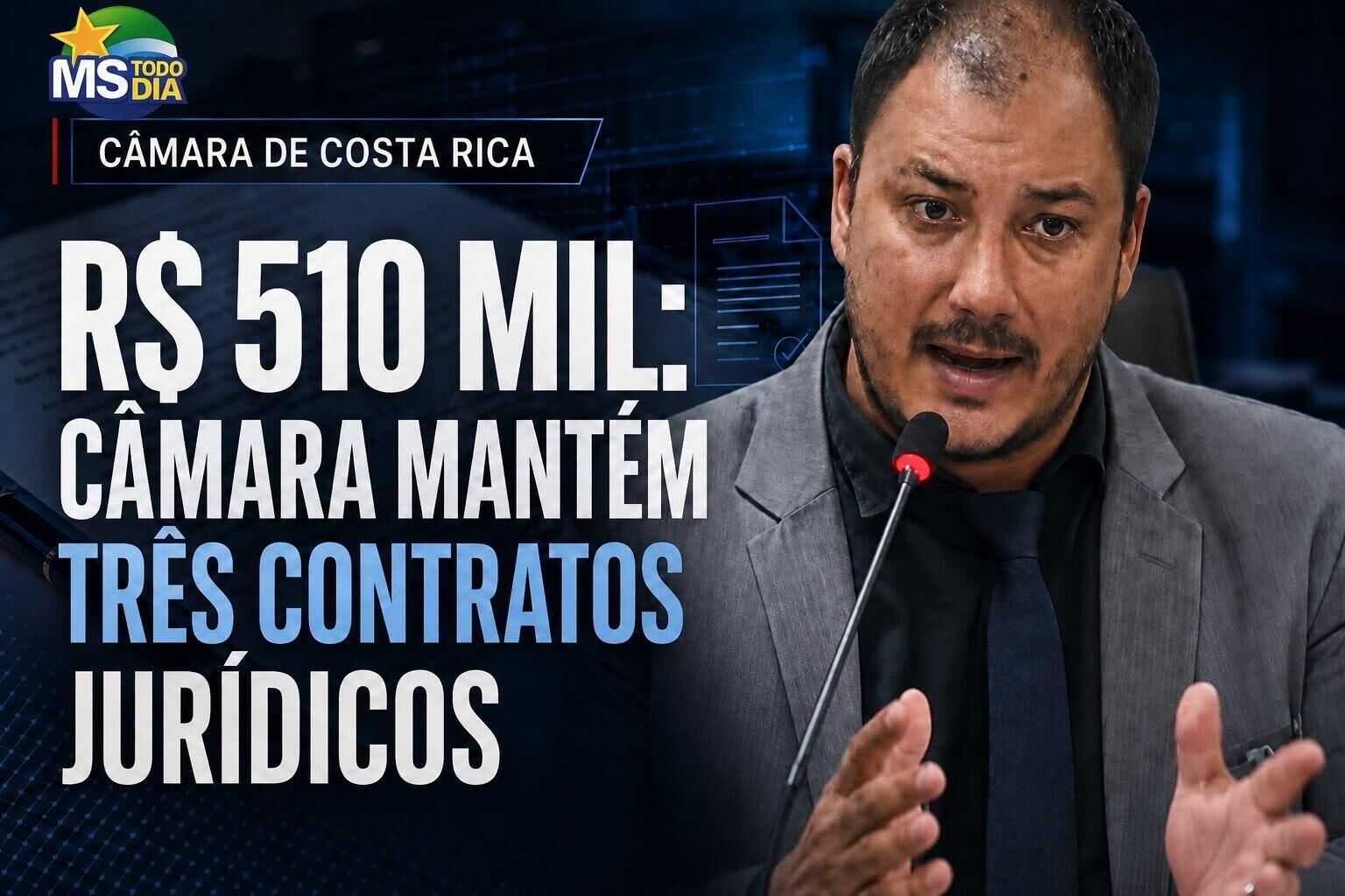 Imagem da notícia Após MP questionar R$ 324 mil sem licitação, Artur Baird firma novo contrato jurídico de R$ 180 mil