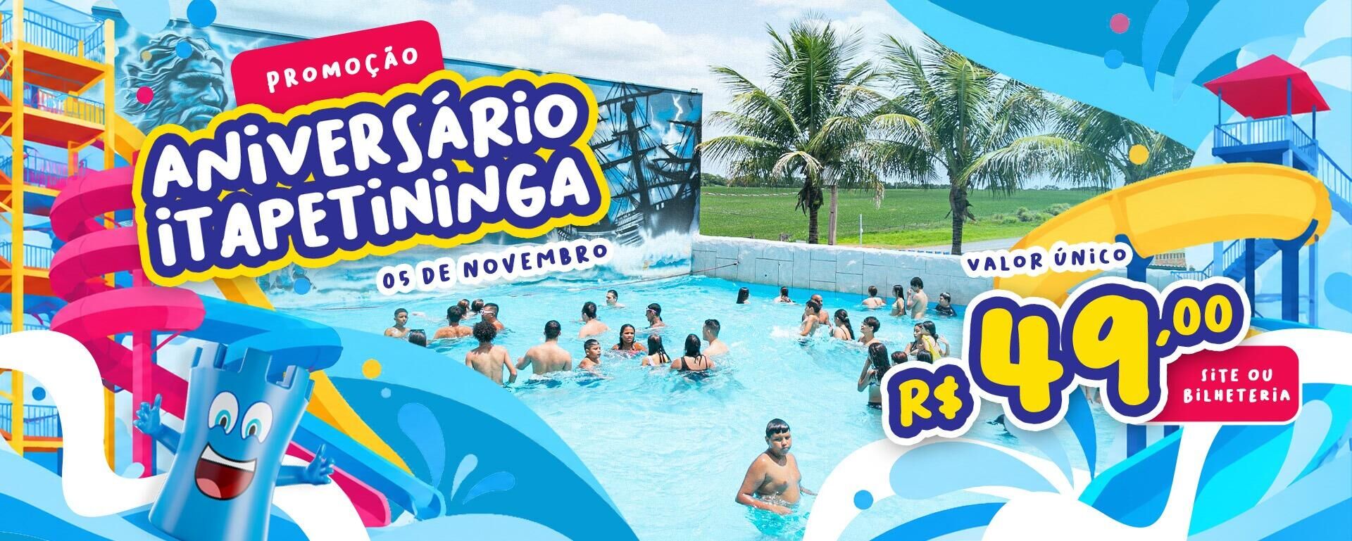 Banner feriado em Castelo Park Aquático