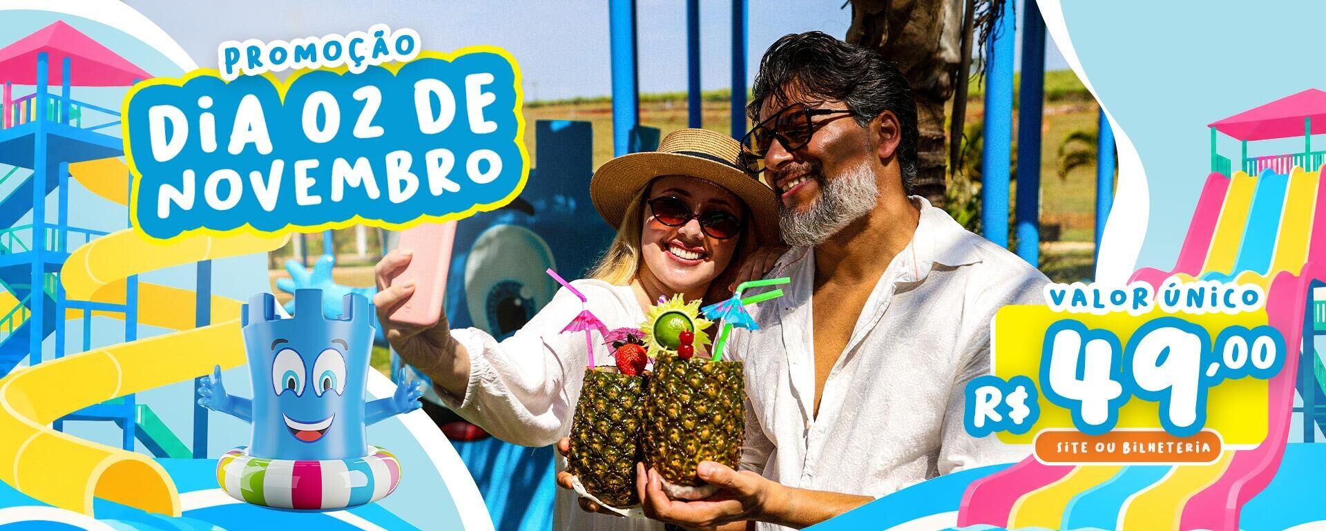 Banner feriado em Castelo Park Aquático