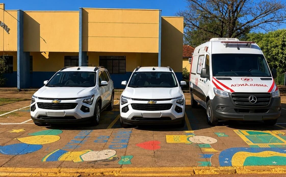 Imagem ilustrativa da matéria Pedro Gomes recebe ambulância UTI móvel e dois veículos para reforçar serviços municipais