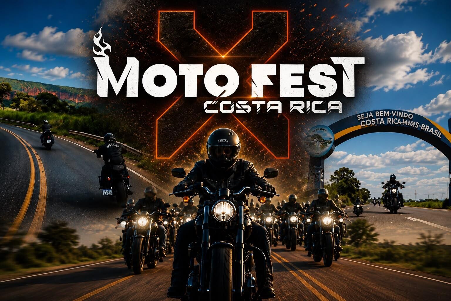 Ilustração da notícia Ronco dos motores toma conta de Costa Rica neste sábado com a chegada dos motociclistas para o X Moto Fest da MS Todo dia