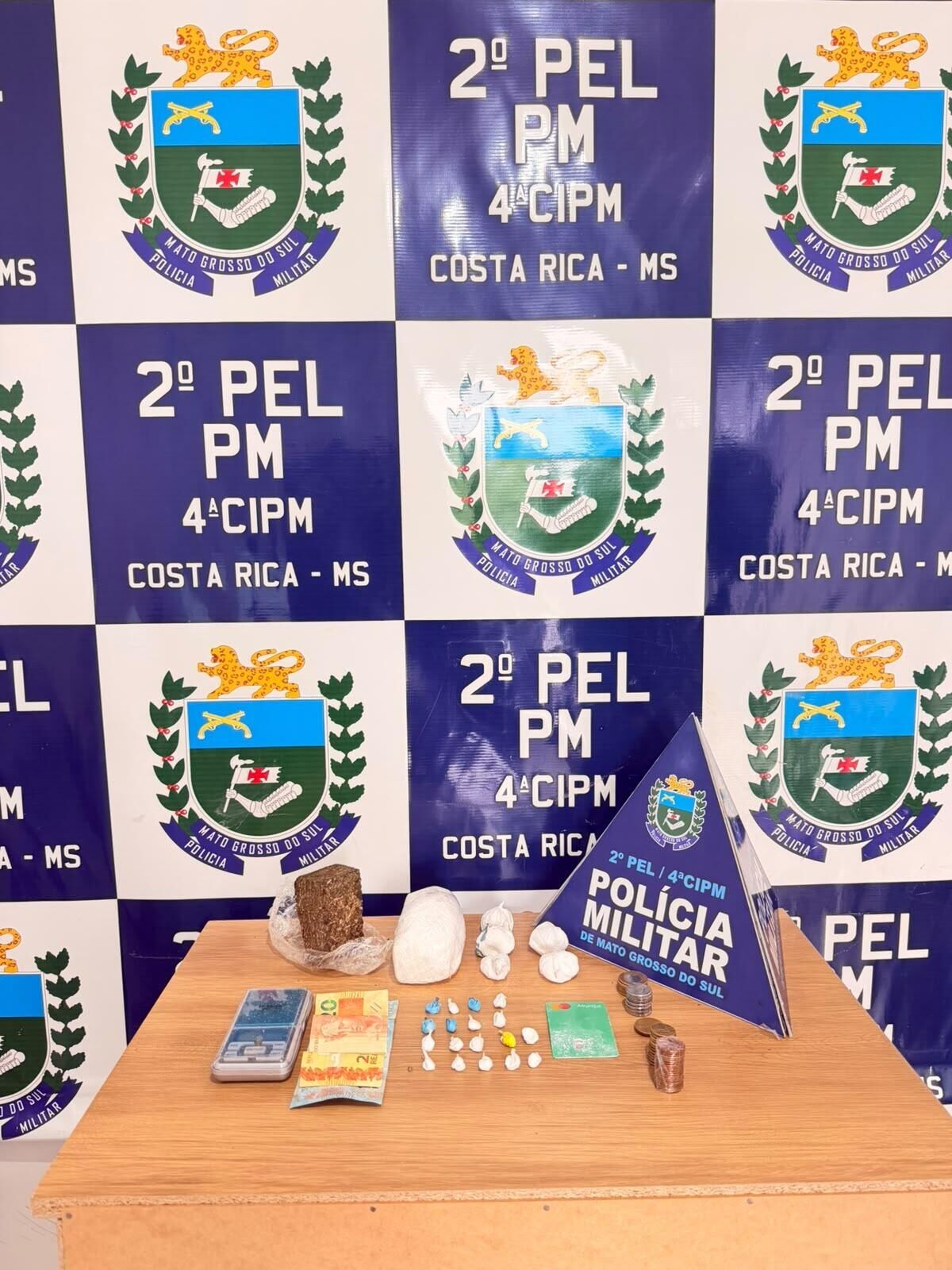 Ilustração da notícia Homem é preso com cocaína pronta pra venda em Costa Rica da MS Todo dia