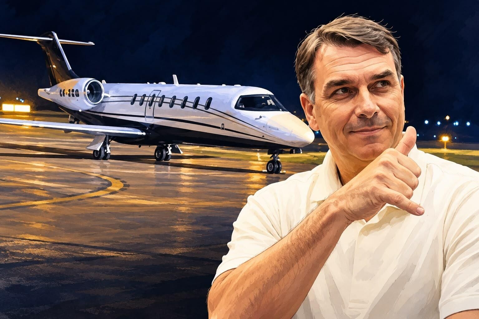 Imagem de compartilhamento para o artigo PF investiga suposta viagem de Flávio Bolsonaro à Argentina; Milei nega entrada do senador da MS Todo dia