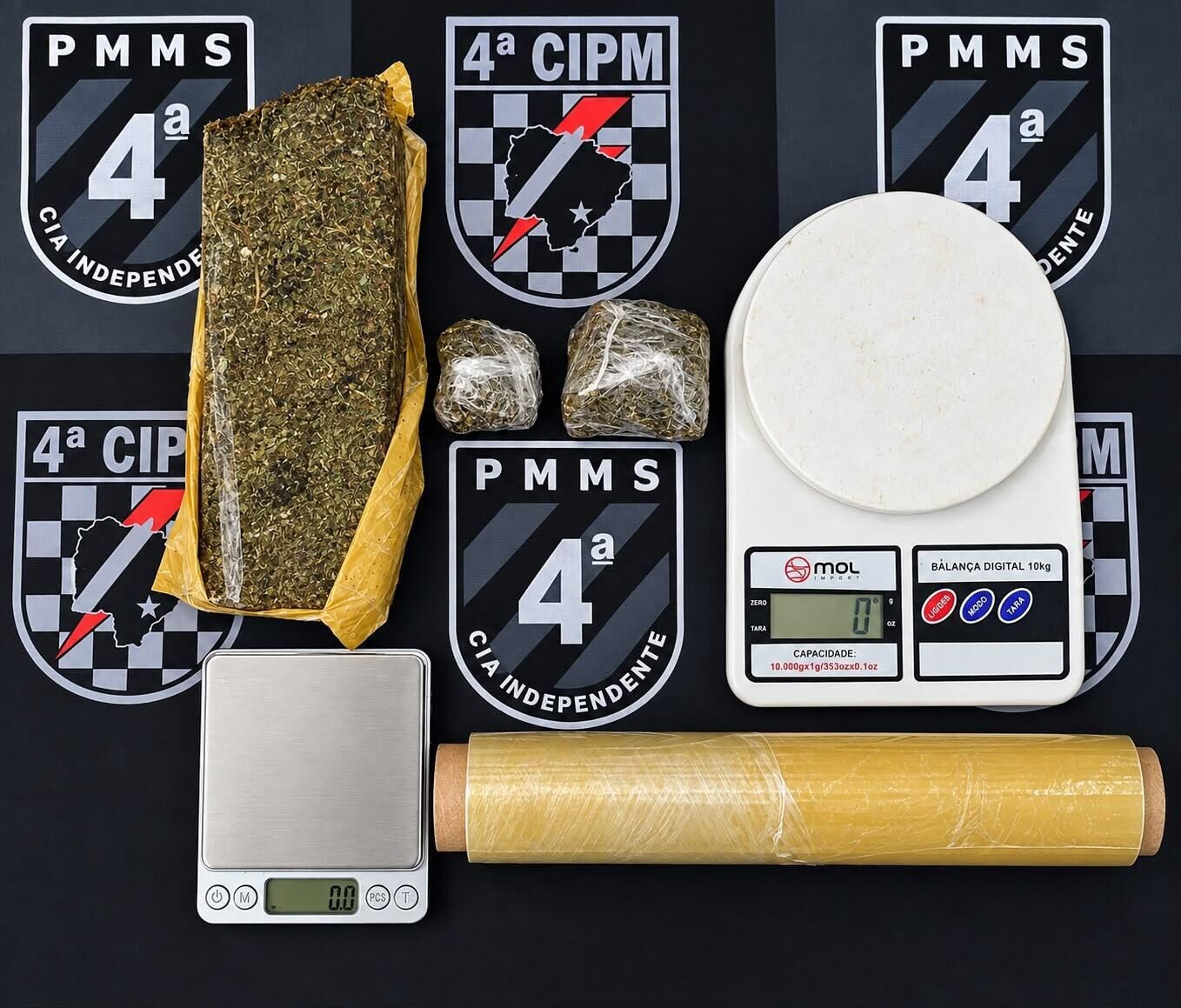 Imagem ilustrativa da matéria Mulher é presa com quase 700 gramas de maconha em Chapadão do Sul