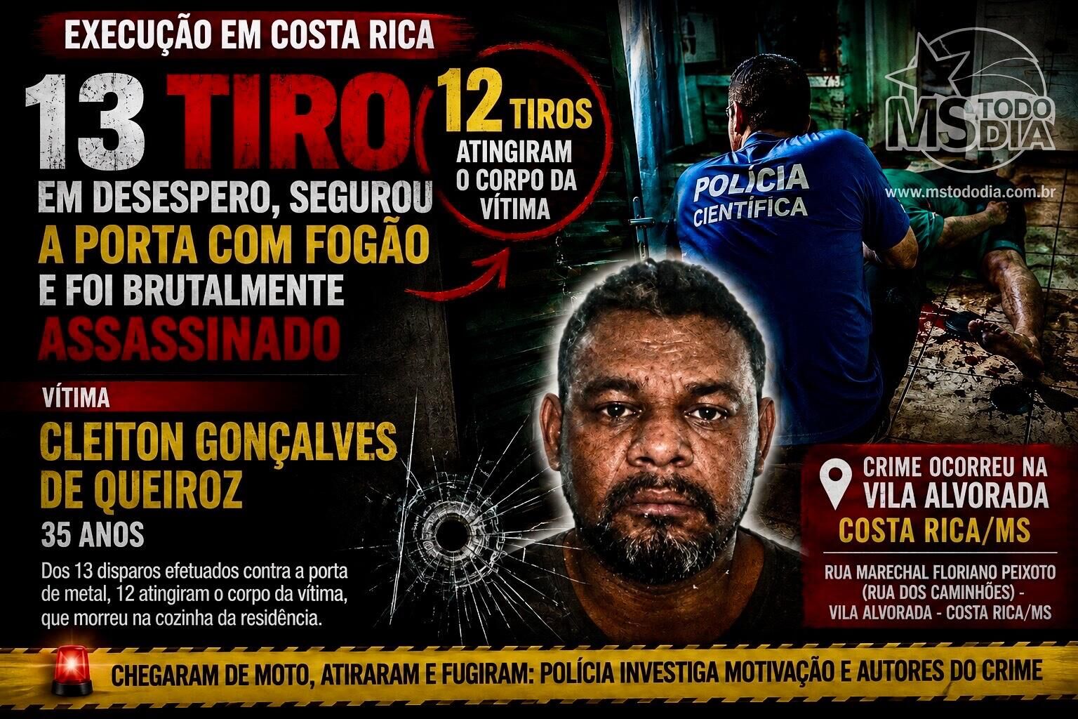 Imagem ilustrativa da matéria Costa Rica vive execução brutal: homem segura porta com fogão e é morto após ataque com 13 tiros