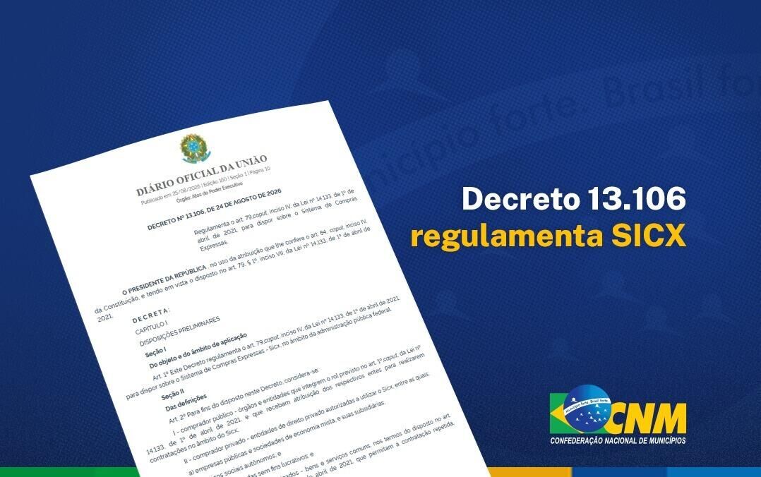 Imagem da notícia Publicada a regulamentação federal do Sicx; Municípios devem editar norma própria