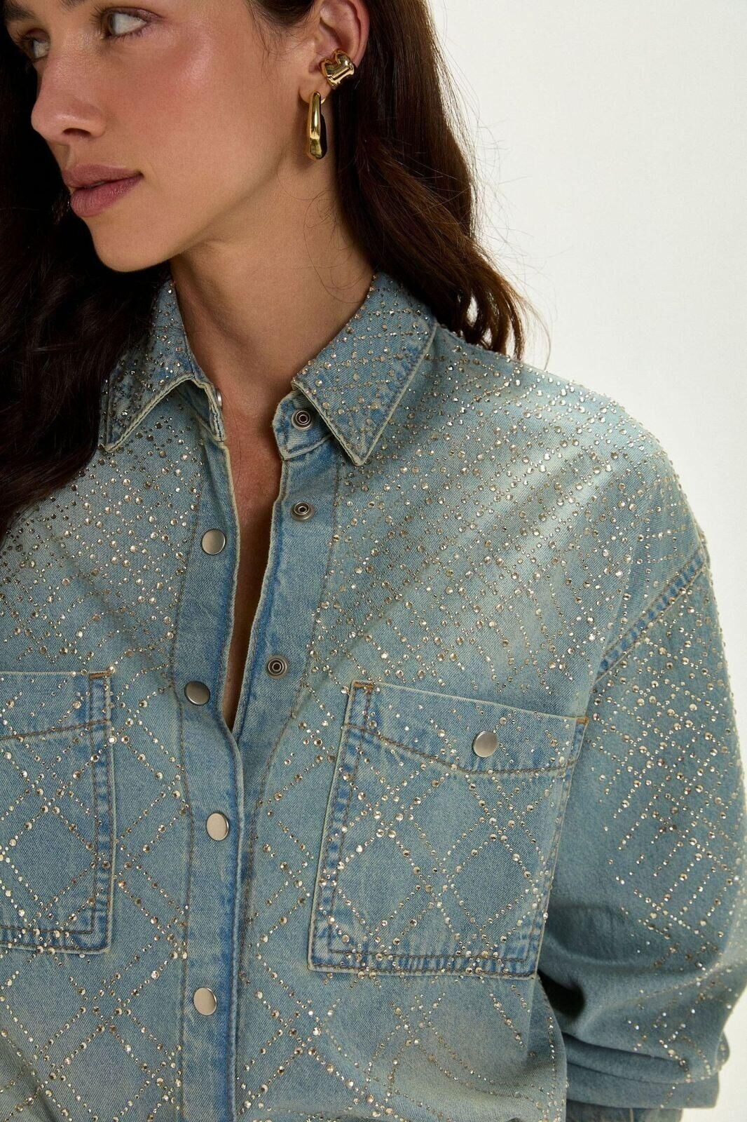 Imagem de Camisa Antonela Jeans Le Blog