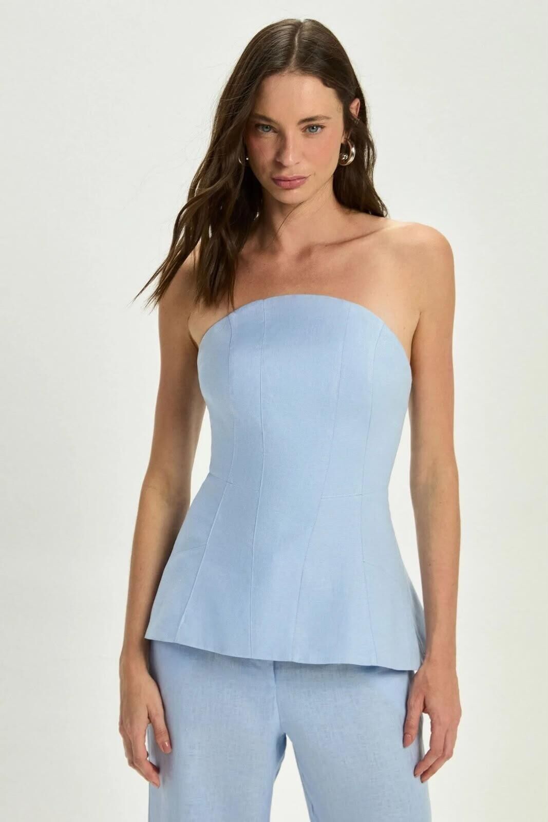 Imagem de Corselet Tássia Pastel Blue Le Blog