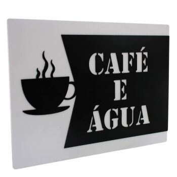 Imagem de Placa de Identificação - Café e Água