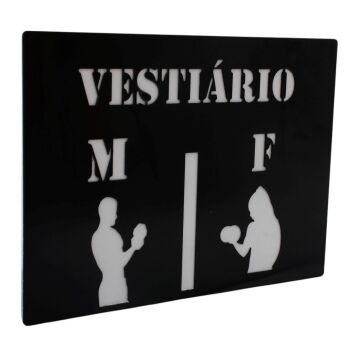 Imagem de Placa de Identificação - Vestiário Masc/Fem