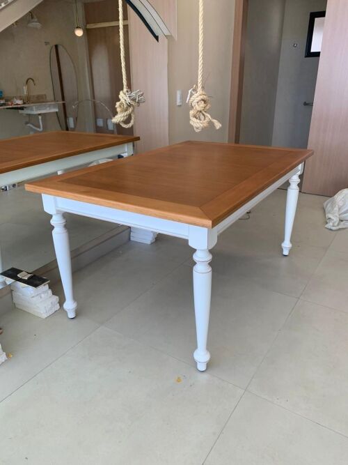 Imagem do produto Mesa Provençal Pé Torneado com pintura branca