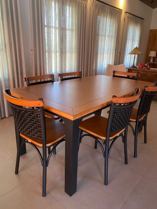 Imagem do produto Mesa Industrial Florença 180x100 com Cadeiras Milano