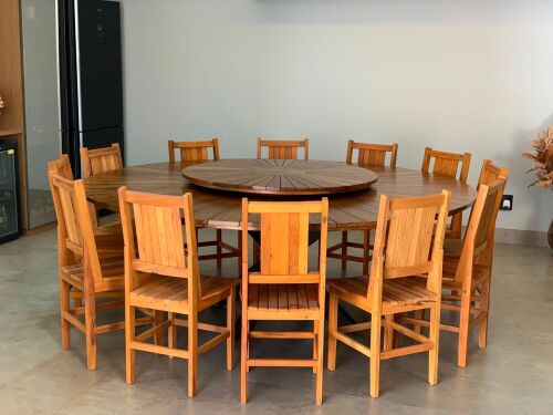 Imagem do produto Mesa Redonda Girassol 220cm Base Alumínio com Cadeira Alabama