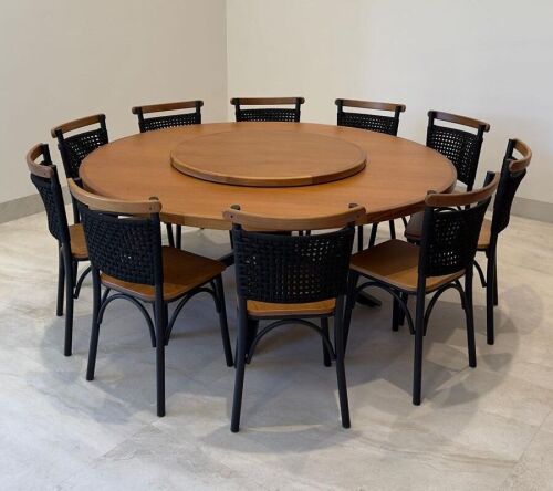 Imagem do produto Mesa Redonda Florença 190cm Base Alumínio com Cadeira Milano