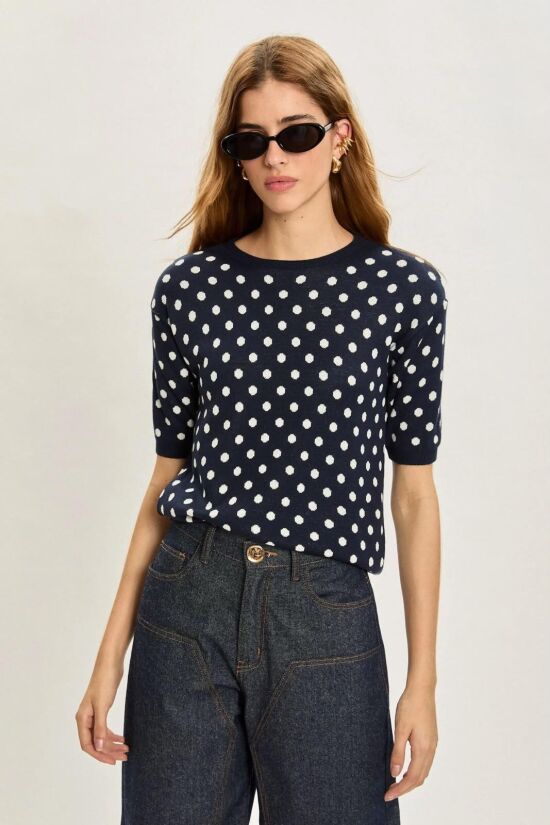Imagem de Blusa Gisele Azul Navy Le Blog