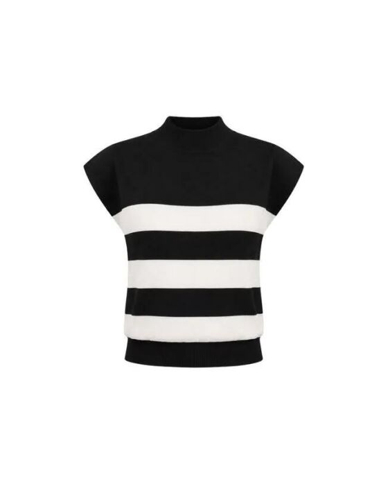 Imagem de Blusa Hanna Preta C/ Branco Cloude