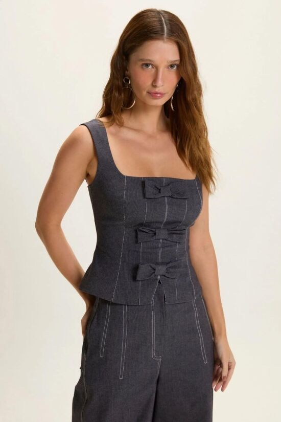 Imagem de Corselet Malu Azul Navy Le Blog
