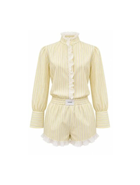 Imagem de Conjunto Taisa Listrado Amarelo Cloude