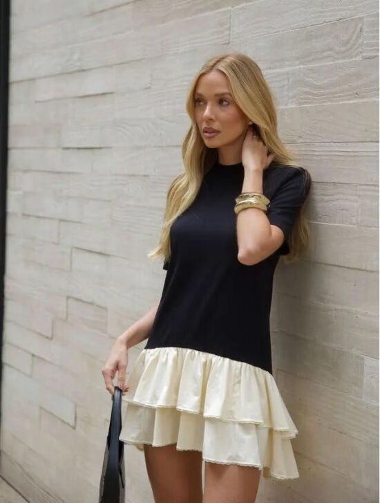 Imagem de Vestido Bia Bicolor Cloude