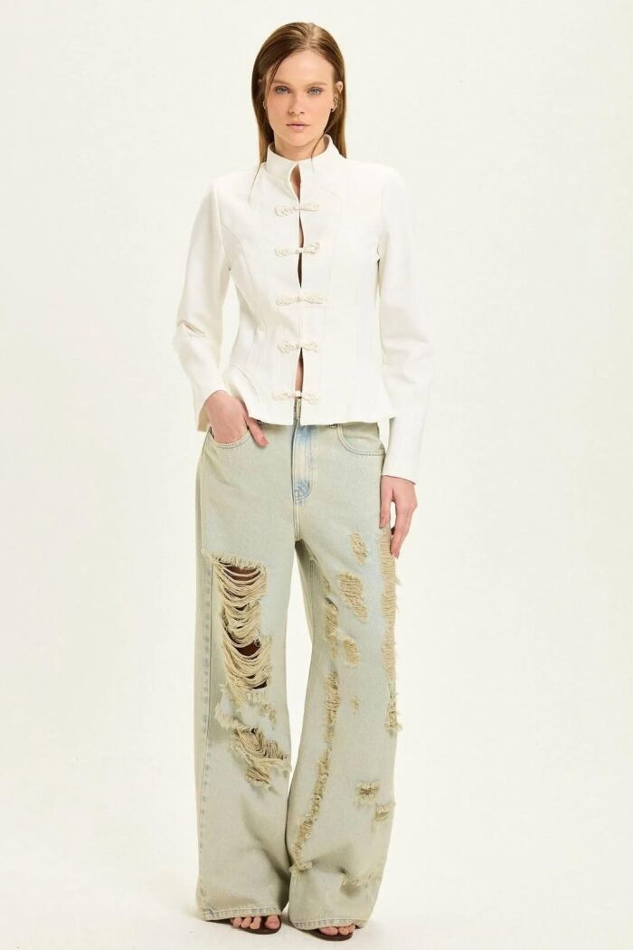 Imagem de Blazer Fiorella Off White Le Blog