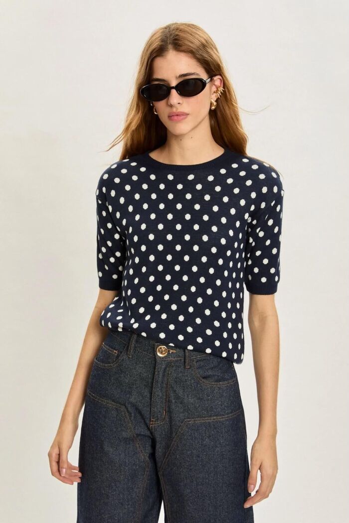 Imagem de Blusa Gisele Azul Navy Le Blog