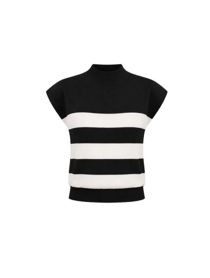 Imagem de Blusa Hanna Preta C/ Branco Cloude