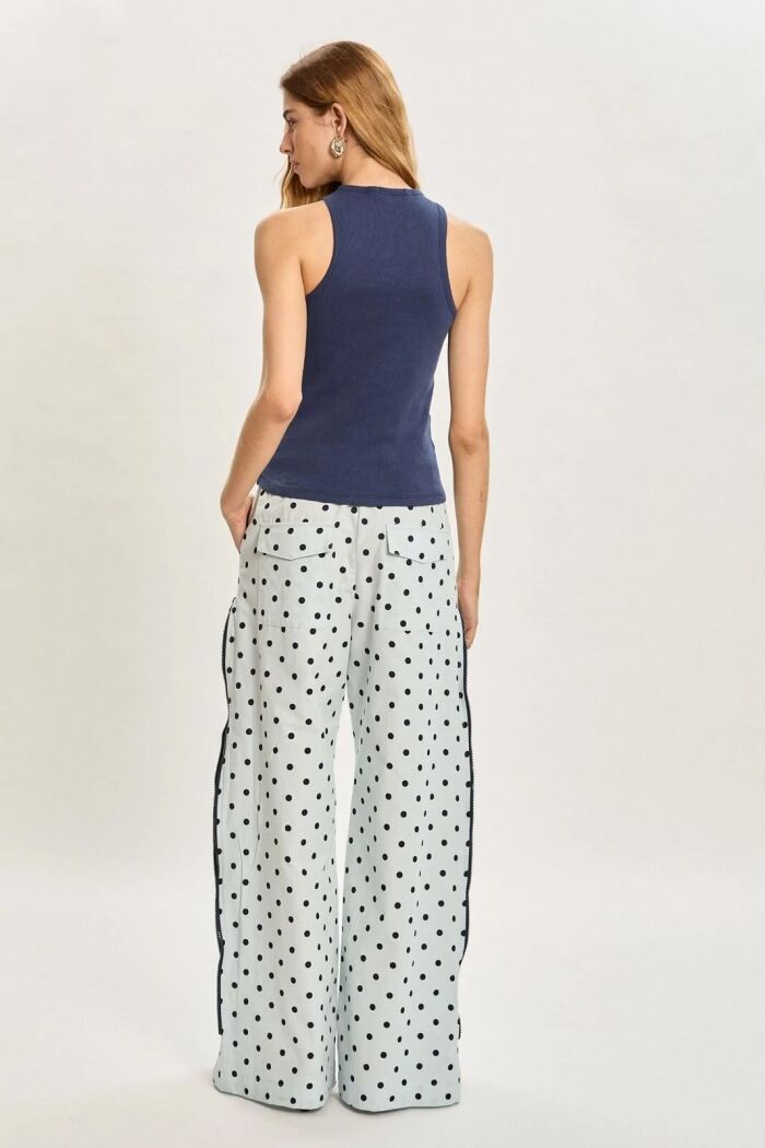 Imagem de Calça Chloe Polka Blue Le Blog