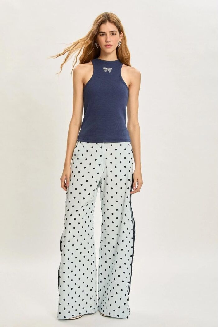 Imagem de Calça Chloe Polka Blue Le Blog