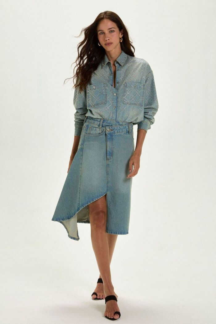 Imagem de Camisa Antonela Jeans Le Blog