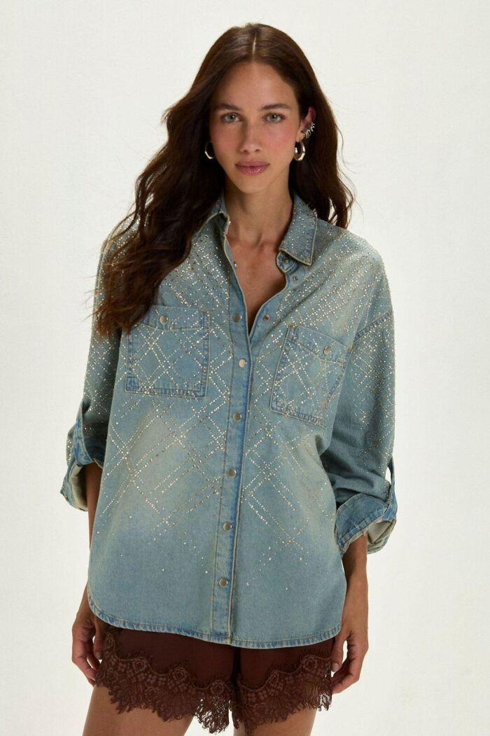 Imagem de Camisa Antonela Jeans Le Blog