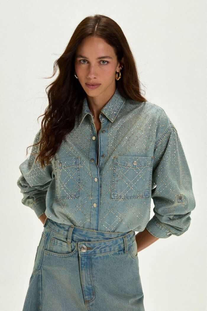 Imagem de Camisa Antonela Jeans Le Blog