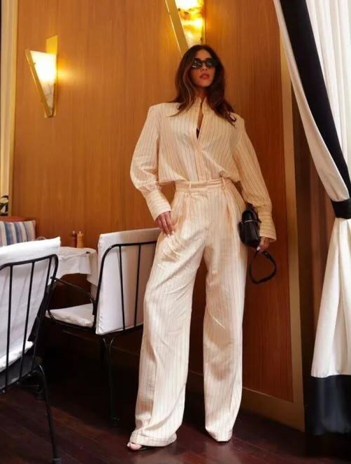 Imagem de Conjunto Lorena Pêssego Listrado Cloude