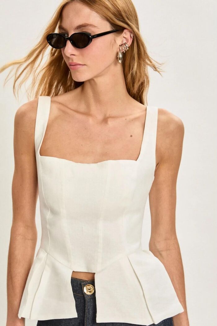 Imagem de Corselet Eudora Off White Le Blog