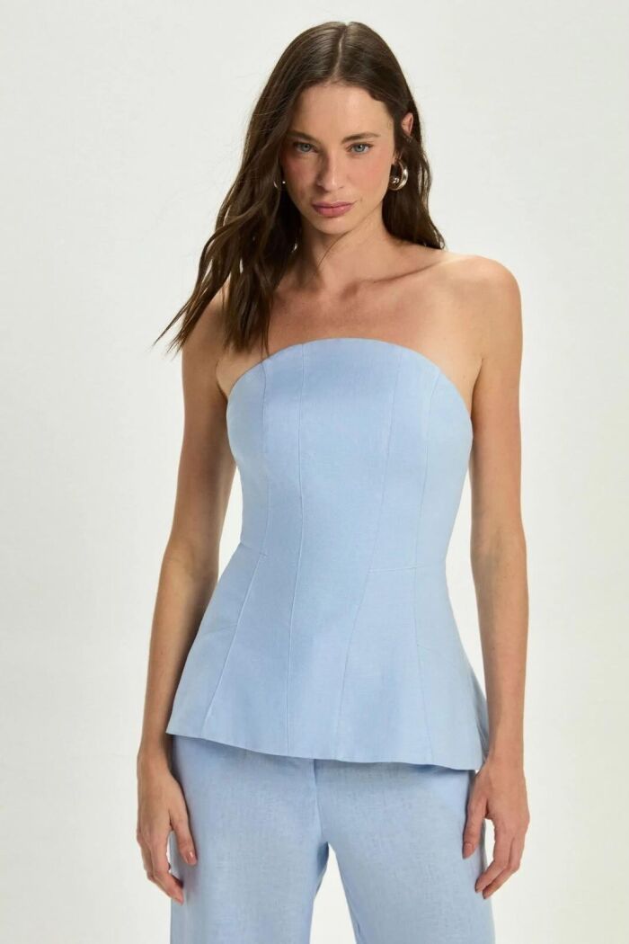 Imagem de Corselet Tássia Pastel Blue Le Blog