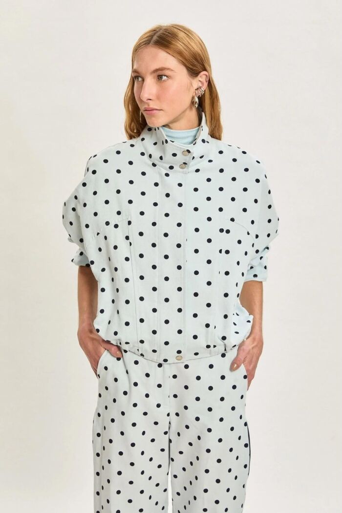 Imagem de Jaqueta Chloe Polka Blue Le Blog