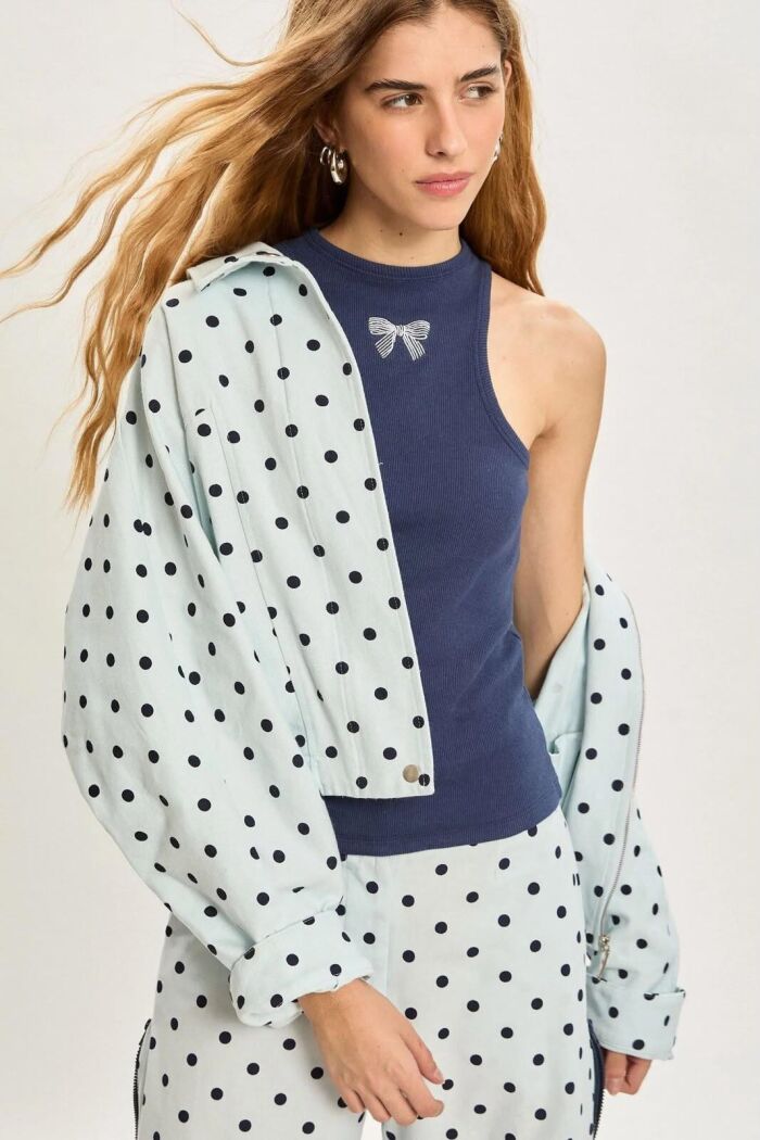 Imagem de Jaqueta Chloe Polka Blue Le Blog