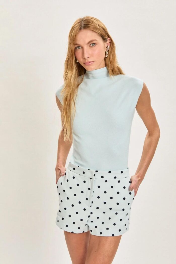 Imagem de Shorts Chloe Polka Blue Le Blog