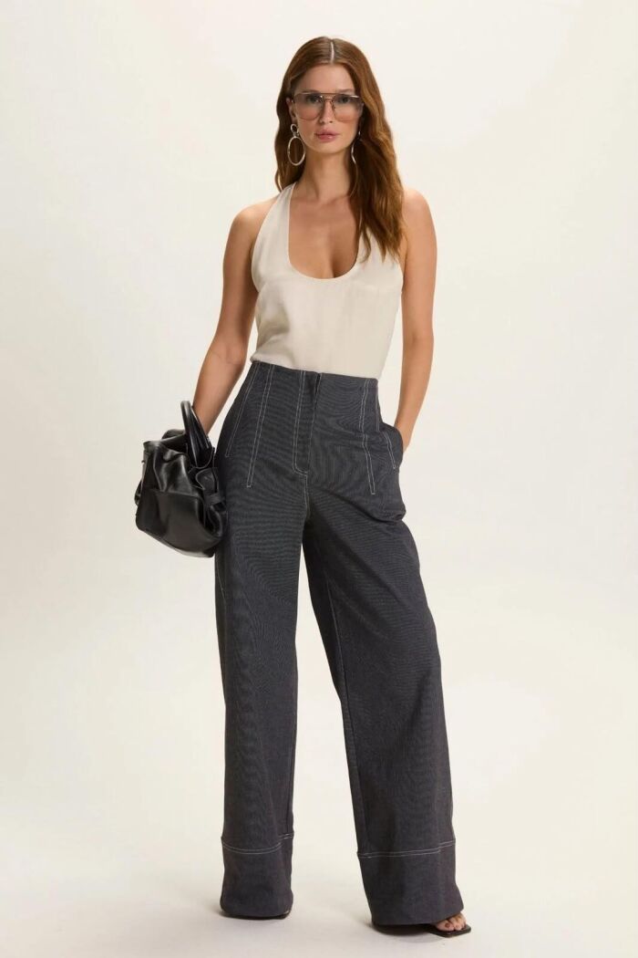 Imagem de Calça Malu Azul Navy Le Blog