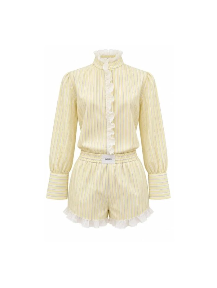 Imagem de Conjunto Taisa Listrado Amarelo Cloude