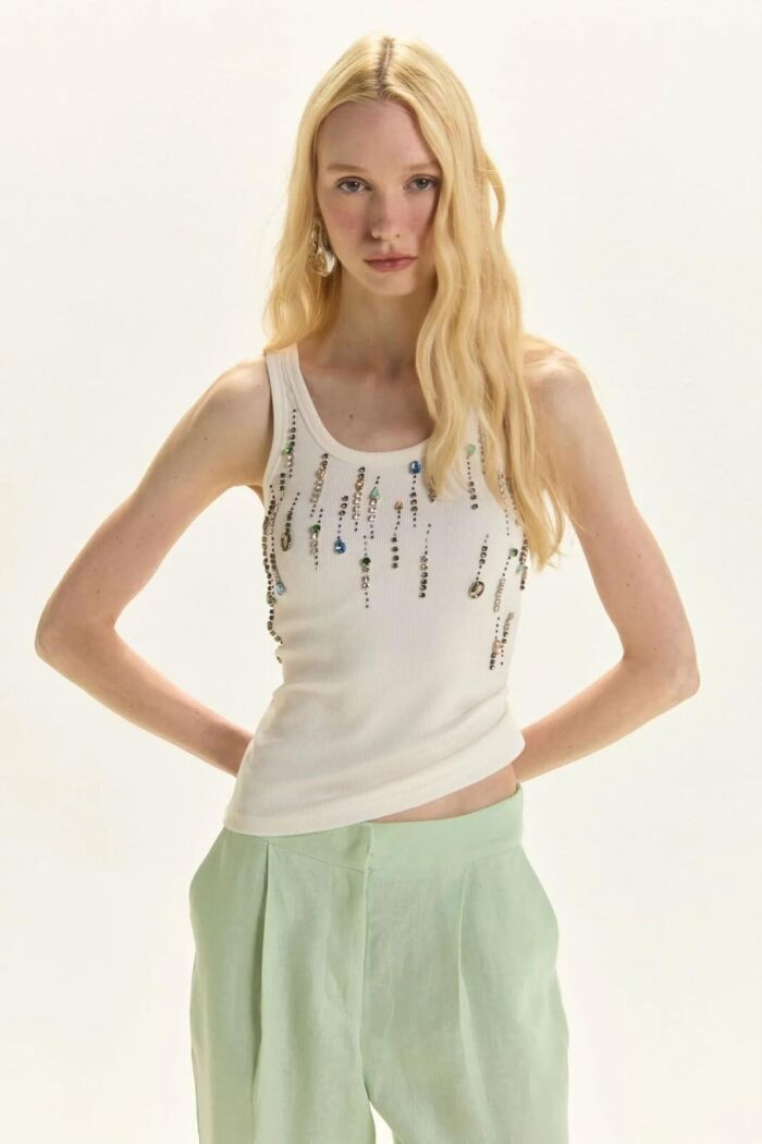 Imagem de Regata Stephanie Off White Le Blog
