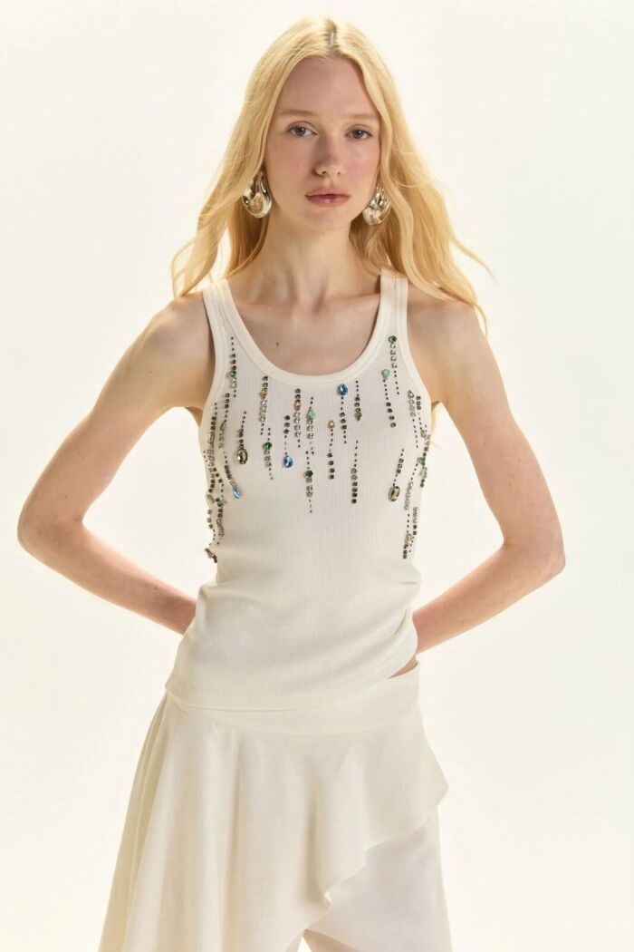 Imagem de Regata Stephanie Off White Le Blog