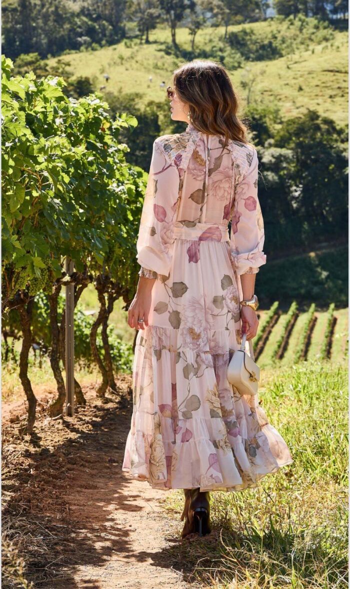 Imagem de Vestido Chiffon Estampado Com Elastex Luzia Fazzolli