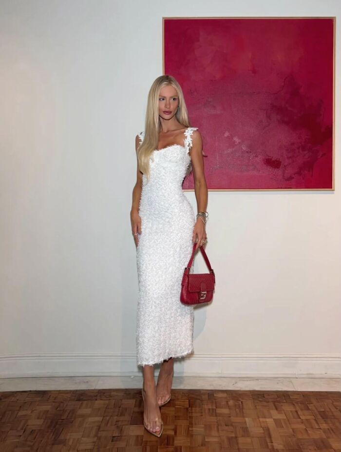 Imagem de Vestido Jade Branco Cloude