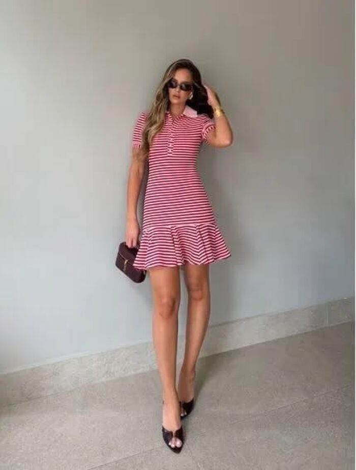 Imagem de Vestido Lenita Listrado Cloude