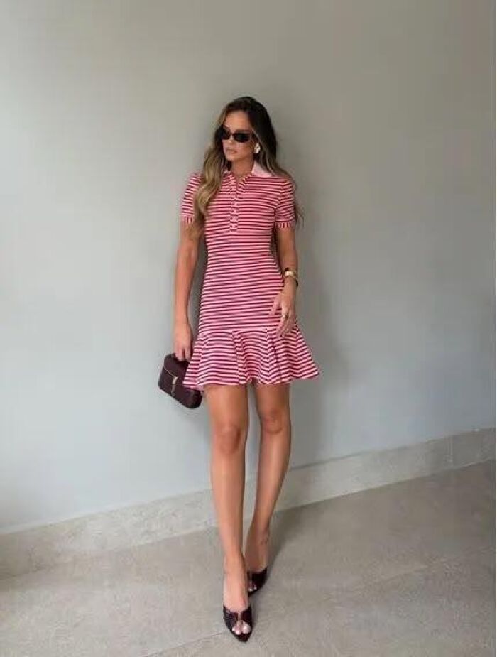 Imagem de Vestido Lenita Listrado Cloude