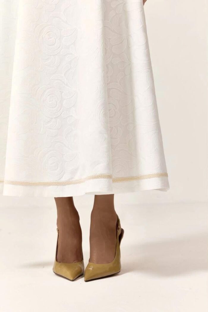 Imagem de Vestido Mídi Alfaiataria Bordado Off White Closet De Luxe