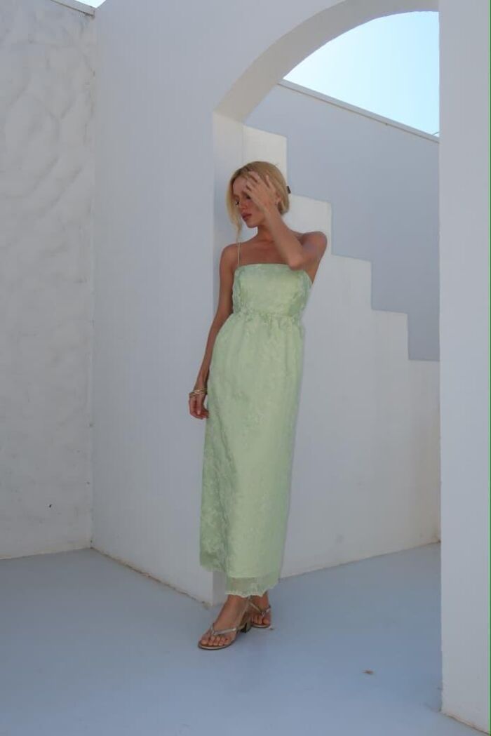 Imagem de Vestido Organza Verde-Claro Olívia