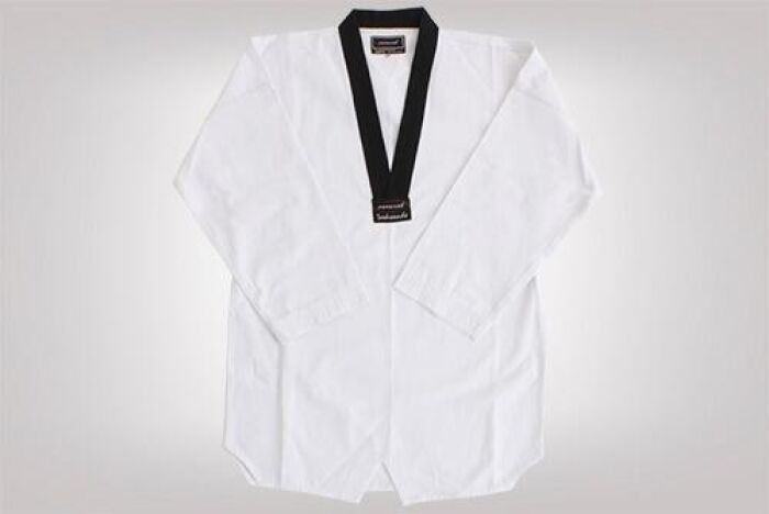 Imagem de Dobok Leve Adulto Branco com Gola Preta – A2
